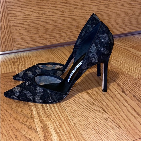 Manolo Blahnik lace d'orsay pumps - Picture 3 of 5